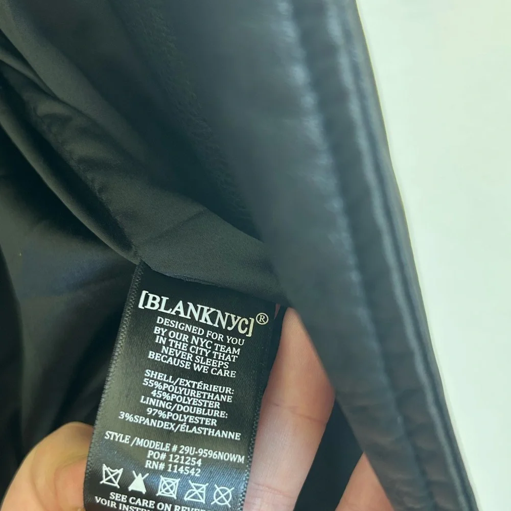 Blank NYC Black Faux Leather Moto Jacket - Picture 6 of 7